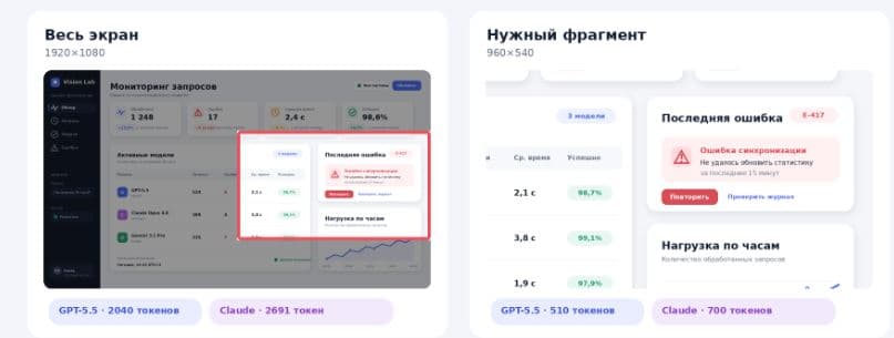 Сколько токенов в одном скриншоте, или как GPT, Claude и Gemini считают изображения