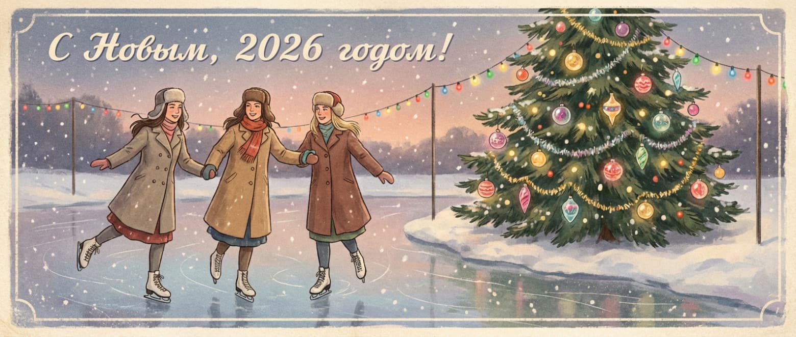 Как сделать новогоднюю открытку в стиле СССР с помощью нейросети: 30 готовых промптов