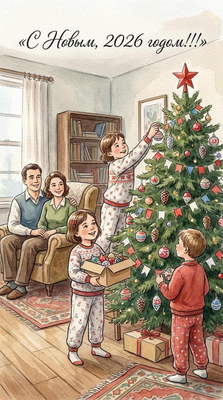Как сделать новогоднюю открытку в стиле СССР с помощью нейросети: 30 готовых промптов